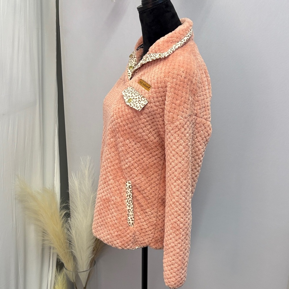 Simply Southern Cozy Pink Fleece Jacket - Picture 5 of 7